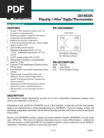 DS18B20X Flipchip 1-Wire Digital Thermometer: Features Pin Assignment