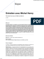 Entretien Avec Michel Henry