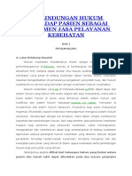 Perlindungan Hukum Terhadap Pasien Sebagai Konsumen Jasa Pelayanan Kesehatan