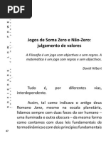 Jogos de Soma Zero e Não Zero Julgamento de Valores PDF