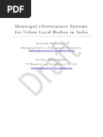 Municipal-Egovernance Systems For Local Bodiles in India