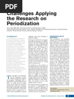 Challenges Applying Periodization