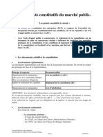 Les Documents Constitutifs Du Marche Public