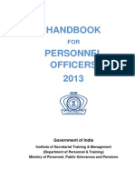 Hand Book For Personnel Officers (2013)