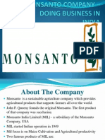 Monsanto Company - Doing Business in India