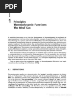 Principles Thermodynamic Functions - The Ideal Gas