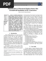 Minimization of Electrical Field in Stator Slot Groundwall Insulation of HV Generators