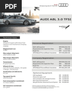 Audi A8L 3.0 Tfsi: Technical Data