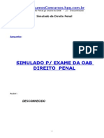 Direito Penal - Simulado OAB, 100 Questões Objetivas e 100 Práticas (Tudo Com Gabarito)