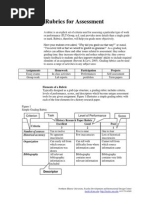 Rubrics For Assessment