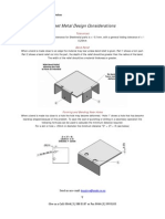 Sheet Metal Design Considerations 