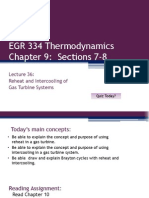 EGR 334 Lecture 36 Gas Reheat and Intercooling