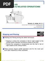 Shaping Grinding and Realated Operations