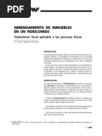 Arrendamiento de Inmuebles en Un Fideicomiso. Tratamiento Fiscal Aplicable A Personas Físicas PDF