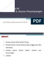 Statistika Ekonomi I: Nilai Pusat Dan Ukuran Penyimpangan