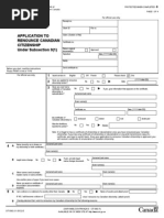 Pplication To Renounce Canadian Citizenship