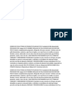 Ejemplo de Ficha Técnica de Producto Plan Haccp de