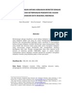 Hubungan Antara Kebijakan Moneter Dengan Kemiskinan Dan Ketimpangan Pendapatan Kajian Menggunakan Data Regional Indonesia