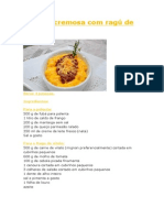 Polenta Cremosa Com Ragú de Vitelo