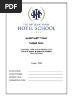 Hospitality Today Subject Guide 2013