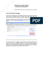 Instructivo para Crear Un Blog Con Blogger PDF