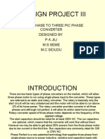 Design Project Iii: Single Phase To Three Pic Phase Converter Designed by P.A Jili M.S Seme M.C Sidudu