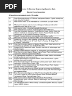 BE Semester-3 (Electrical Engineering) Question Bank Electric Power Generation All Questions Carry Equal Marks (10 Marks)