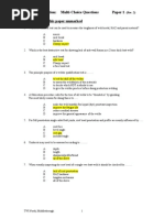 Welding Inspection: Multi-Choice Questions Paper 1 Please Return This Paper Unmarked