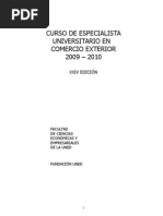 Folleto Programa Comercio Exterior UNED. 2009-2010