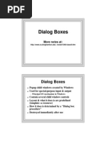 Dialog Boxes, Text Boxes, and List Boxes