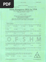 Math Kangaroo 2012 in USA: International Competition in Mathematics