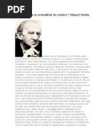 Notas Sobre La Actualidad de Lukács - Miguel Vedda