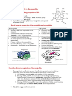 HIS 6 - Haemoglobin Recall Oxygen Binding Properties of HB: Iron (II) - Protoporphyrin IX