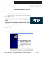 Lab 1.5.3 Installing A Printer and Verifying Operation: Objectives