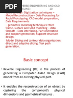 Unit II Reverse Engineering and Cad Modeling