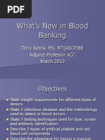 Whats New in Blood Banking March 2013