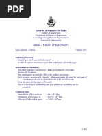 Semester 2, Electrical Engineering Paper (UOM)