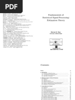 Fundamentals of Statistical Signal Processing, Volume I Estimation Theory by Steven M.kay