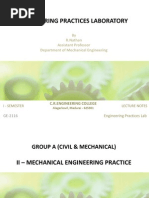 Engineering Practices Laboratory: by R.Nathan Assistant Professor Department of Mechanical Engineering