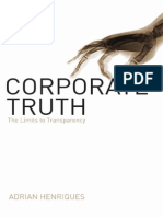 Corporate Truth. The Limits To Transparency