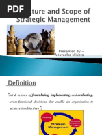 Nature and Scope of Strategic Management