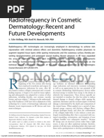 Radiofrequency in Cosmetic Dermatology: Recent and Future Developments