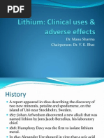 Lithium Clinical Uses & Adverse Effects