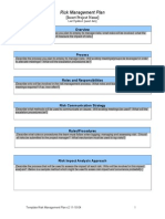 Project Risk Management Plan