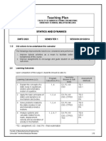 Teaching Plan DMFD 2823 Statics and Dynamics - 201314