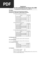 Income Tax Act As Amended by The Finance Act, 2008: Supplement