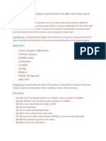 Aim: Summary:: To Observe How Enzyme Concentration Can Affect The Initial Rate of Reaction