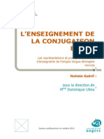 Enseignement Conjugaison FLE Representations D-Enseignants Guerif-2012