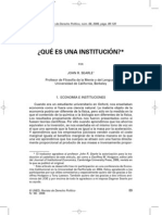 ¿Qué Es Una Institución - John Searle