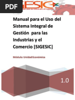 Manual para Uso Del SIGESIC